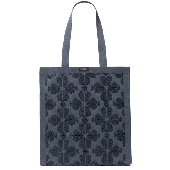 New Kate Spade Brooke Terry Carryall Large Tote Blazer Blue - Picture 3 of 5